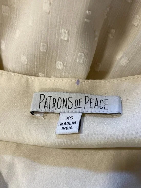 Patrons of Peace Cream Polka Dot Long Sleeve Tiered Cottagecore Maxi Dress - Picture 5 of 13